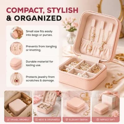 Why it travels well: small enough for a handbag, keeps chains from tangling, durable, and protects jewelry from scratches